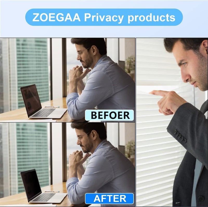 ZOEGAA MacBook Pro 16 Privacy Screen, Removable Anti Blue Light Laptop Privacy Filter and Anti-Glare Protector - Image 3